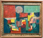 Tableau abstrait 1963 signé Beau format, Ophalen