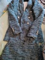 Maje blauw grof bouclé tweed Chanel-stijl pakjurk., Vêtements | Femmes, Comme neuf, Taille 38/40 (M), Bleu, Maje