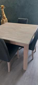 Eiken tafel + 5 stoelen, Huis en Inrichting, Complete eetkamers, Gebruikt, Ophalen