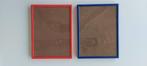 2 fotokaders - rood en blauw - prima staat, Huis en Inrichting, Ophalen of Verzenden, Zo goed als nieuw, Minder dan 50 cm, Minder dan 50 cm