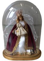 Maria onder ovale glazen stolp., Antiquités & Art, Antiquités | Objets religieux, Enlèvement