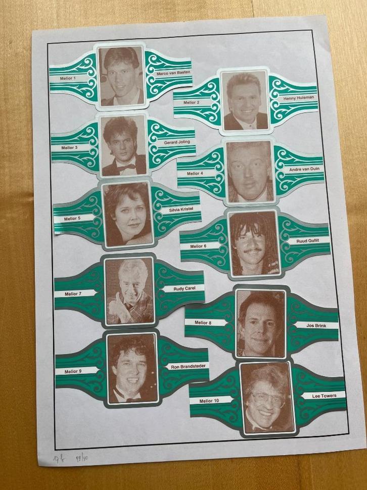10 sigarenbanden Melior 8 groen -TV/film/Sport vedetten, Verzamelen, Rookartikelen, Aanstekers en Luciferdoosjes, Gebruikt, Sigarenbandjes