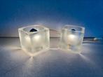 Peill & und Putzler Ice cube design tafellampen set van 2, Glas, Gebruikt, Ophalen of Verzenden
