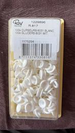 Curseurs coulissants x100, Maison & Meubles, Ameublement | Rideaux & Stores à lamelles, Enlèvement, Utilisé, Blanc