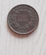 Queen Victoria 1845 ONE CENT East India Company, Verzenden, Losse munt