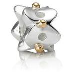 Pandora bedel met rondom gouden bolletjes, 1 bracelet à breloques, Enlèvement ou Envoi, Argent, Pandora