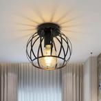 Vintage plafondlamp semi-inbouw zwart plafondlamp armatuur, Nieuw, Ophalen of Verzenden, Metaal