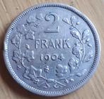 BELGIË : 2 FRANK 1904 VL  XF KM 59, Postzegels en Munten, Zilver, Zilver, Losse munt, Verzenden