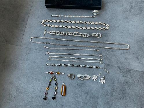 Bijoux en argent 925 et acier et or 18k gold 750, Antiek en Kunst, Antiek | Zilver en Goud, Goud, Ophalen