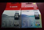 Canon CL-513 inktcartridge color en PG - 512 black Nieuw, Informatique & Logiciels, Fournitures d'imprimante, Cartridge, Canon