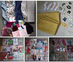 Pakket stoffen, band, knopen, boeken en patroontijdschriften, Hobby en Vrije tijd, Naaien en Fournituren, Ophalen of Verzenden