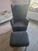 Fauteuil met voetenbank, Huis en Inrichting, Stoelen, Ophalen, Zo goed als nieuw