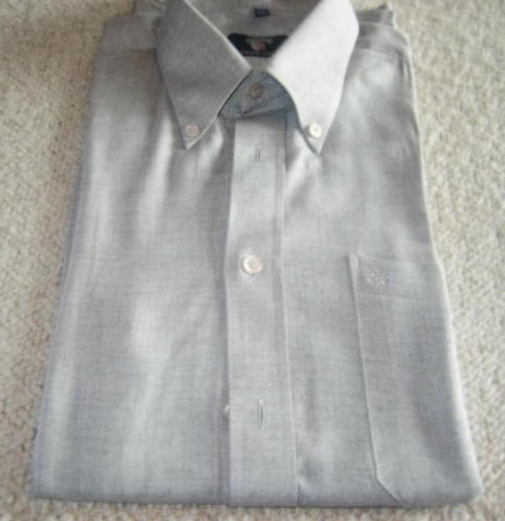 Lichtgrijs overhemd " Elmior " m 40, Kleding | Heren, Overhemden, Zo goed als nieuw, Ophalen of Verzenden