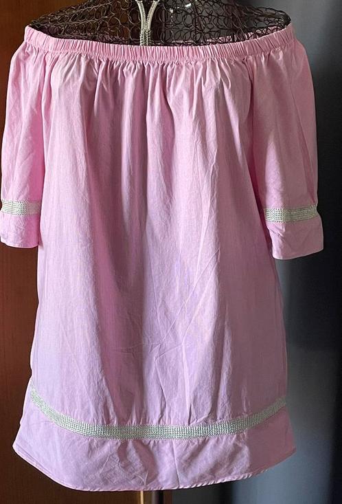Atmos Fashion 38 knap off-shoulder bloesje, Kleding | Dames, Topjes, Zo goed als nieuw, Maat 38/40 (M), Roze, Korte mouw, Ophalen of Verzenden