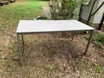Grijze tafel, Huis en Inrichting, Tafels | Eettafels, Gebruikt, Modern, Vier personen, Rechthoekig