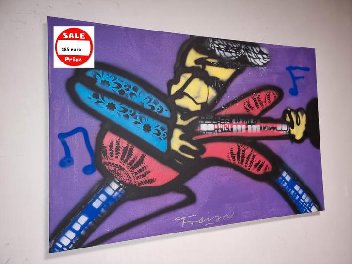 Fabian ROCK U  Met certificaat (Herman Brood), Antiek en Kunst, Kunst | Schilderijen | Klassiek, Ophalen