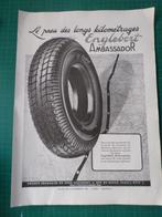 Englebert pneus - publicité papier - 1947, Collections, Marques & Objets publicitaires, Autres types, Utilisé, Enlèvement ou Envoi