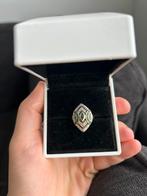Ring Goud 18 K,diamant, emerald., Goud, Ophalen of Verzenden, Zo goed als nieuw