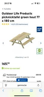 Picknick tafel, Ophalen