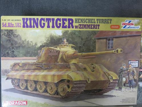 1/35 King Tiger with zimmerit (Dragon), Hobby en Vrije tijd, Modelbouw | Auto's en Voertuigen, Nieuw, Tank, 1:32 tot 1:50, Overige merken