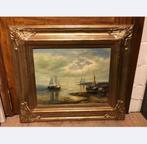 Antiek schilderij 70x60cm, Antiek en Kunst, Ophalen