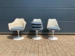 3 originele vintage Knoll Tulip chairs by Eero Saarinen, Huis en Inrichting, Stoelen, Ophalen of Verzenden, Kunststof, Vitra togo ligne roset mah jong artifort b&b italia cassina sede