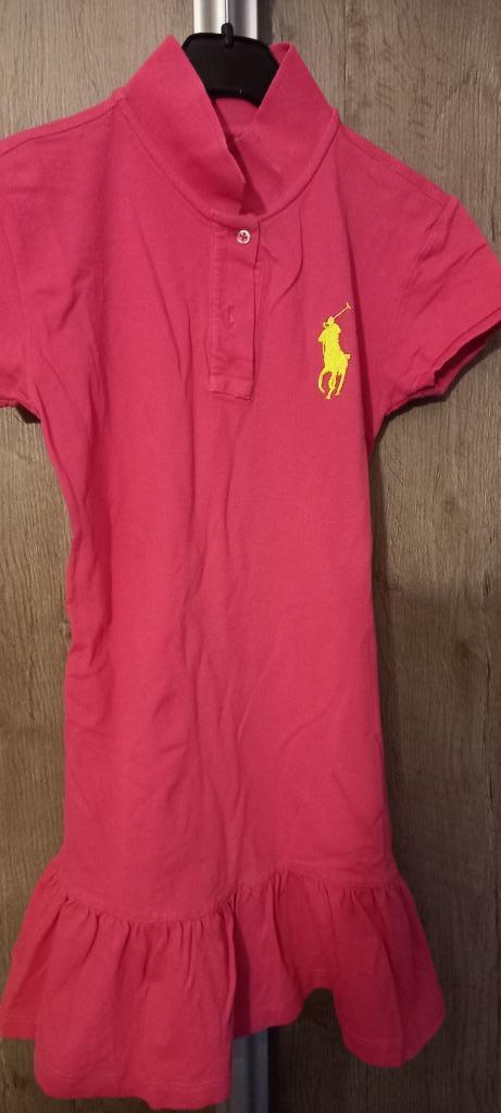 roze fuchsia polo jurk ralph lauren maat 128, Kinderen en Baby's, Kinderkleding | Maat 128, Zo goed als nieuw, Meisje, Jurk of Rok