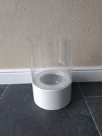 Groot glazen windlicht of design object, Enlèvement, Comme neuf, Blanc
