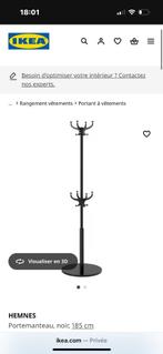 Portemanteau HEMNES noir, Ophalen, Gebruikt, Metaal, Staande kapstok