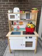 Houten speelgoed keukentje met accessoires, Ophalen, Zo goed als nieuw, Hout, Speelkeuken