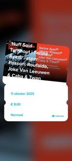 4 Tickets Nuff Said via TicketSwap, Tickets en Kaartjes