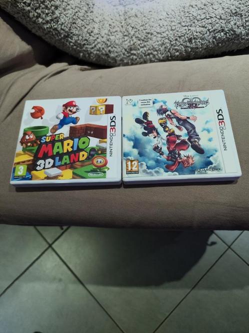 Kingdom Hearts en Mario Land 3D-spel + een reservestand, Games en Spelcomputers, Games | Nintendo 2DS en 3DS, Zo goed als nieuw