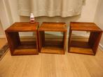 Teakhouten kubussen verschillende mogelijkheden, Huis en Inrichting, Ophalen, Minder dan 50 cm, Gebruikt, Teakhout