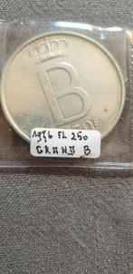 250 francs - Baudouin Ier - NL 1976 grand B, Ophalen of Verzenden, Zilver, Geboorte of Huwelijk