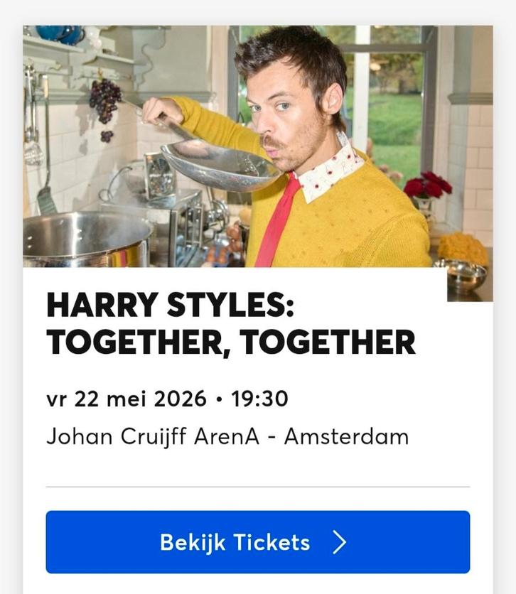 Harry Styles Together, 2 billets 22 à 5, Tickets & Billets, Concerts | Pop, Deux personnes, Mai