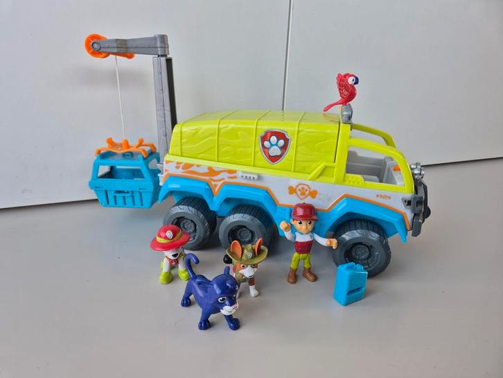Paw patrol - jungle voertuig inclusief 2 extra jungle pups, Kinderen en Baby's, Speelgoed |Speelgoedvoertuigen, Ophalen