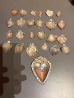 ex-voto harten , katholieke tradities, zilver, antiek, Antiek en Kunst, Antiek | Religieuze voorwerpen, Verzenden