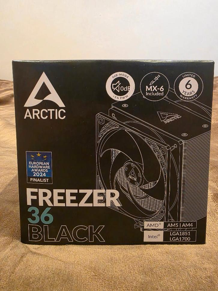 Arctic Freezer 36 Black CPU-koeler - Nieuw (Intel/AMD), Computers en Software, Computerkoelers, Nieuw, Luchtkoeling, Ophalen of Verzenden