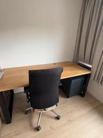 Stevige professionele bureau + stoel + lades, Huis en Inrichting, Ophalen of Verzenden, In hoogte verstelbaar, Bureau