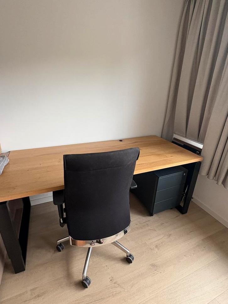 Stevige professionele bureau + stoel + lades, Huis en Inrichting, Bureaus, Bureau, In hoogte verstelbaar, Ophalen of Verzenden