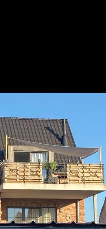 Zonnedoek/schaduwdoek (beige), Enlèvement, Comme neuf