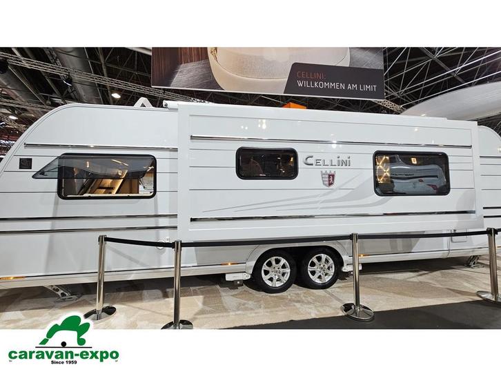 TABBERT CELLINI 750 HTD SLIDE OUT, Caravans en Kamperen, Caravans, Bedrijf, tot en met 4, 2000 kg en meer, Tabbert, 7 tot 8 meter