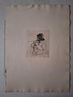 Ets van Joseph Gérard "Visser" uit 1875, Antiek en Kunst, Kunst | Etsen en Gravures, Ophalen of Verzenden