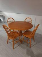 Ronde tafel + 4 stoelen, Huis en Inrichting, Tafels | Eettafels, Ophalen