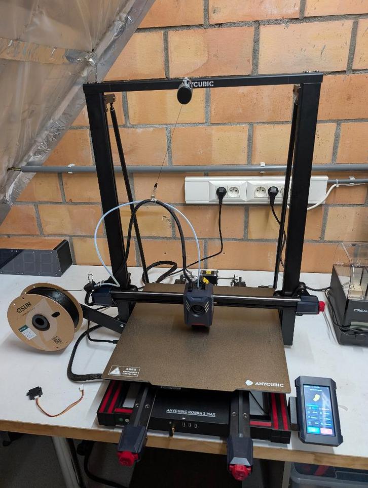 Anycubic kobra 2 max 3D printer (bouwvolume 420x420x500), Computers en Software, 3D Printers, Gebruikt, Ingebouwde Wi-Fi, Ophalen