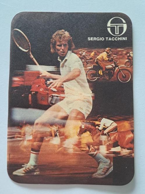 Vintage Sticker - Sergio Tacchini - Tennis - Mooie staat, Verzamelen, Stickers, Gebruikt, Merk, Ophalen of Verzenden