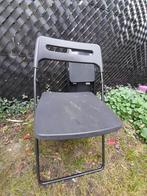 4 klapstoelen zwart, Ophalen, Gebruikt, Inklapbaar