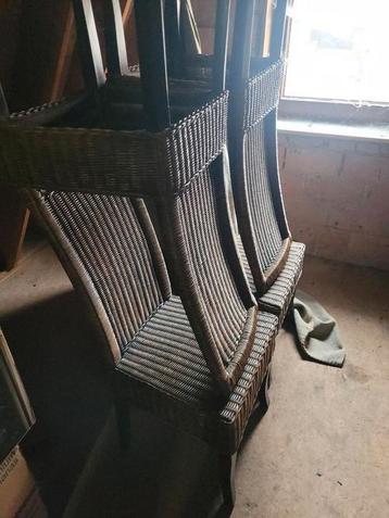 4 rieten stoelen - Goede staat - Moeten nu weg! beschikbaar voor biedingen