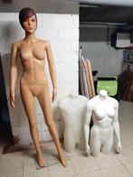 Vrouwelijke mannequin + vrouwelijke buste + mannelijke buste, Hobby en Vrije tijd, Naaien en Fournituren, Ophalen, Zo goed als nieuw