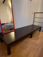 Table basse longue bois foncé marron, Maison & Meubles, Enlèvement, Comme neuf